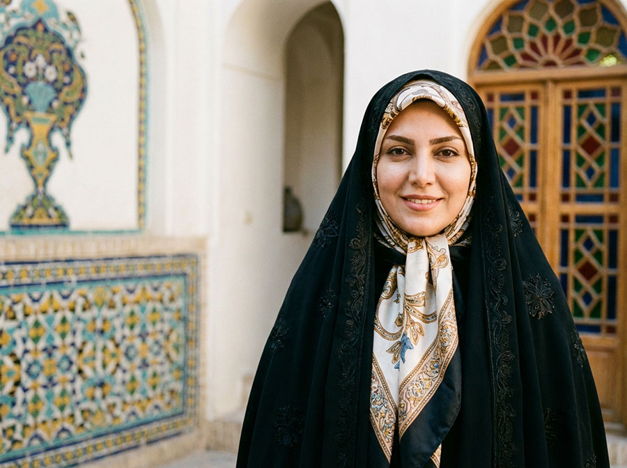 عکس حجاب زیبا با چادر فانتزی