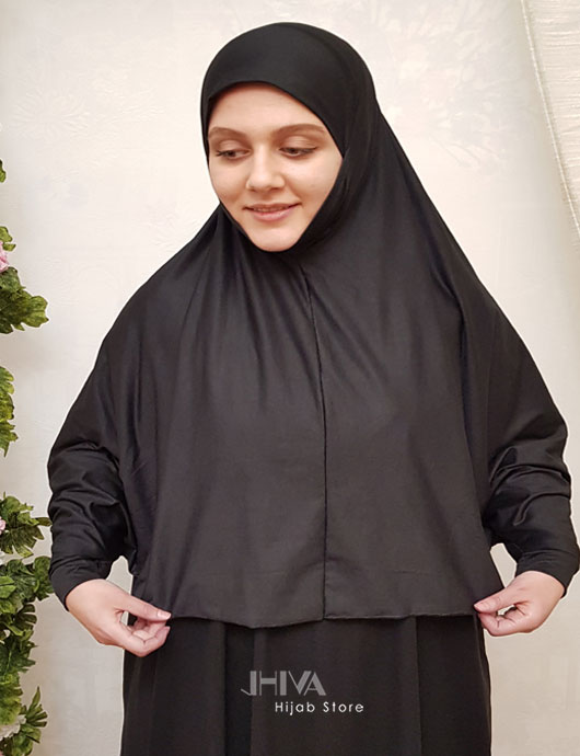 مقنعه کامل با آستین ریون