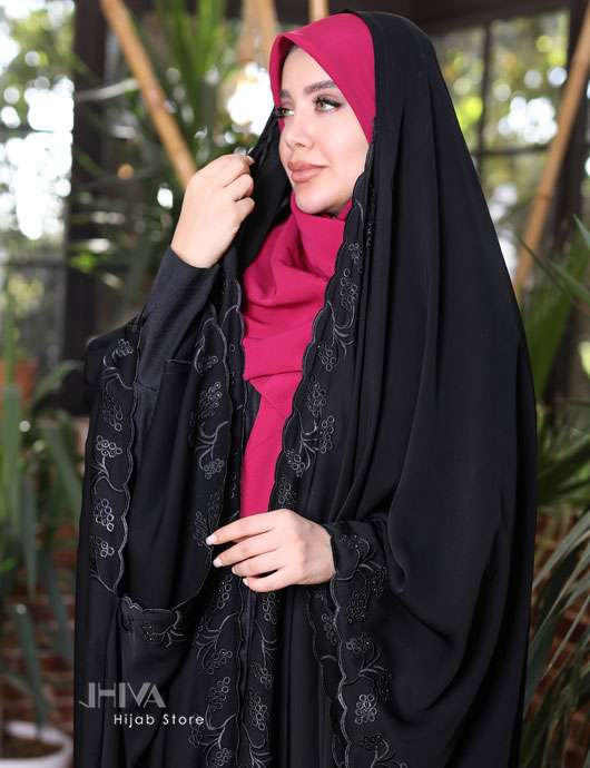 چادر عربی درباری گلدوزی دانه انگور پرکار
