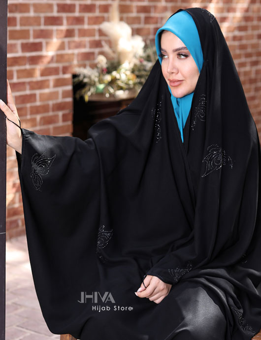 چادر عربی نگین پروانه  بزرگ