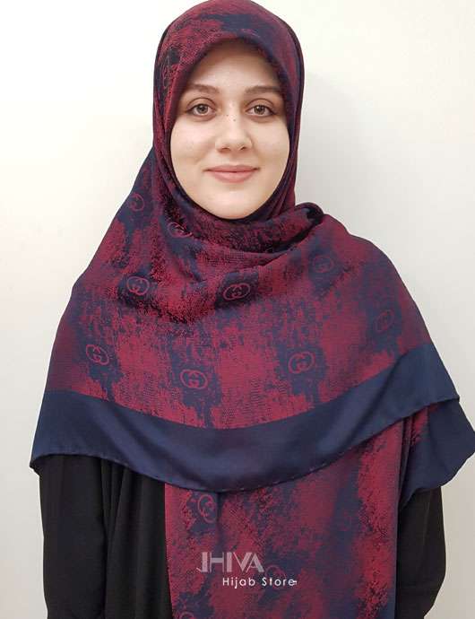 روسری نخ ابریشم سرخابی 168