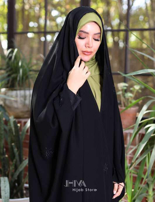 چادر عربی نگین گل و ساقه