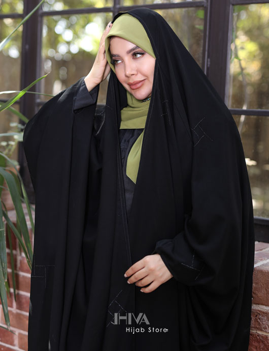 چادر عربی نگین مربع خط دار