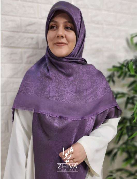 روسری پتینه لمه بنفش