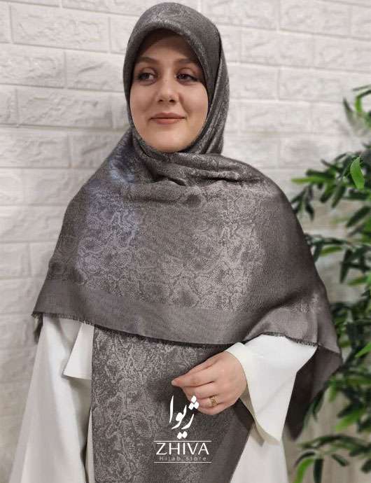 روسری پتینه لمه نقره ای