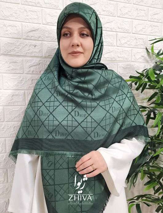 روسری دیور لمه سبز  متالیک