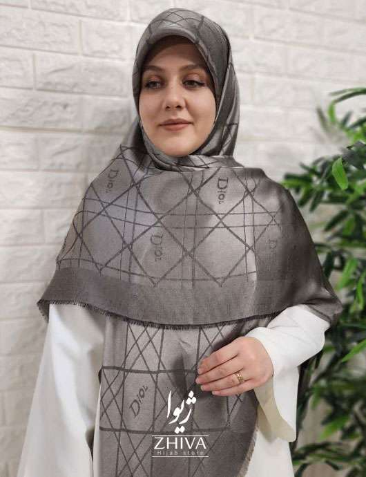 روسری دیور لمه نقره ای