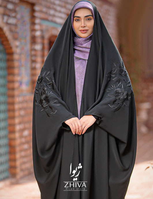 چادرعربی اصیل گلدوزی نسترن