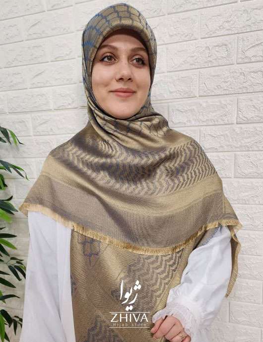 روسری لمه طلایی