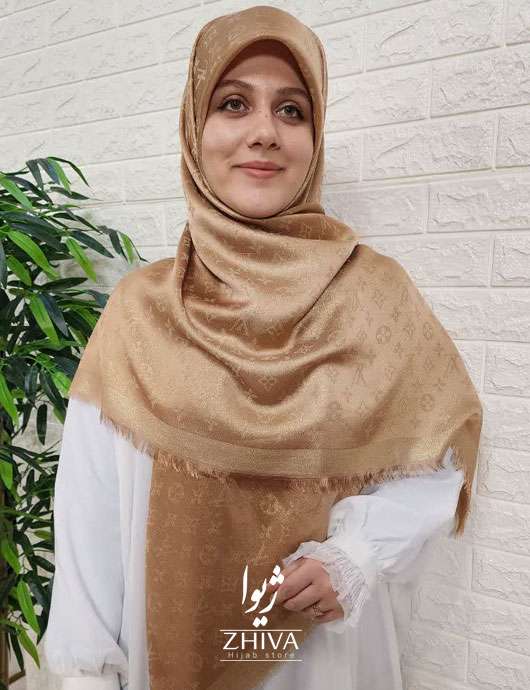 روسری ال وی وارداتی لمه طلايی 