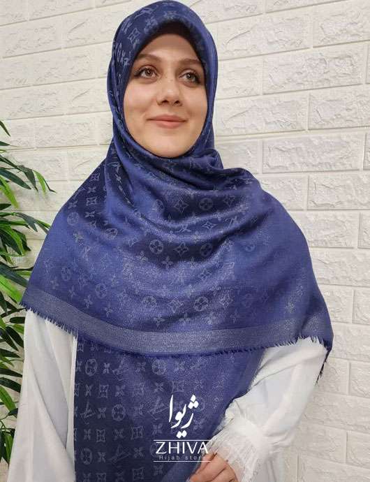 روسری ال وی وارداتی لمه آبی