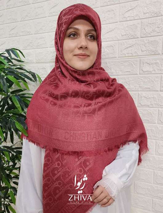 روسری ديوروارداتی لمه قرمز