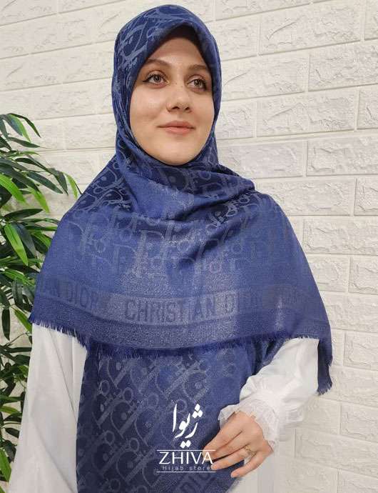 روسری ديور وارداتی لمه آبی