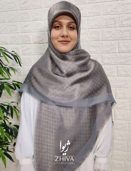 روسری ال وی لمه نقرآبی