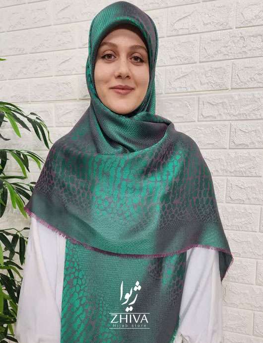 روسری سنگی لمه سبزآبی