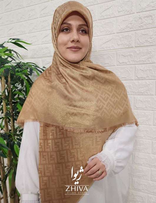 روسری فندی وارداتی لمه طلايی