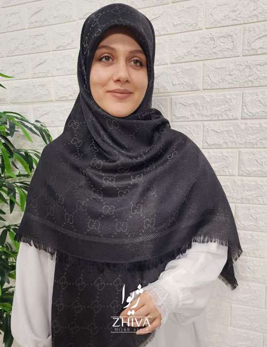 روسری گوچی وارداتی لمه مشكی 