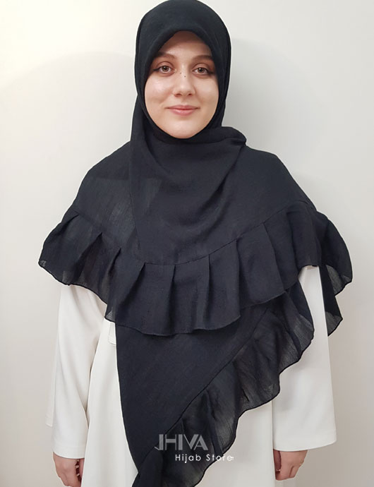 روسری وال اسلپ چیندار مشکی