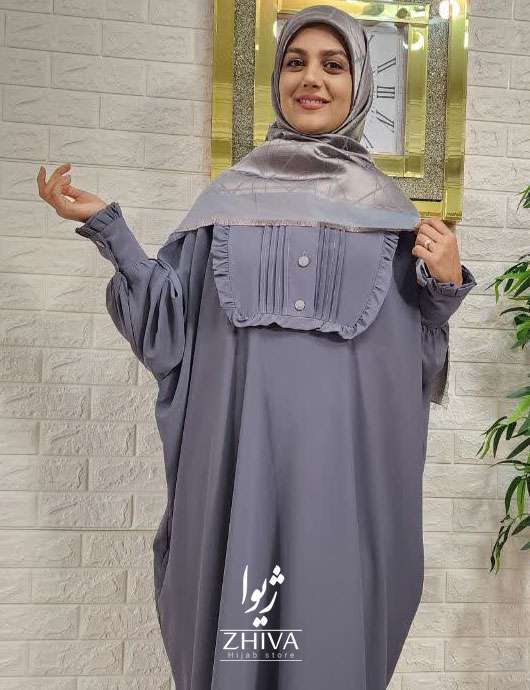 مانتو عبایی نسترن طوسی