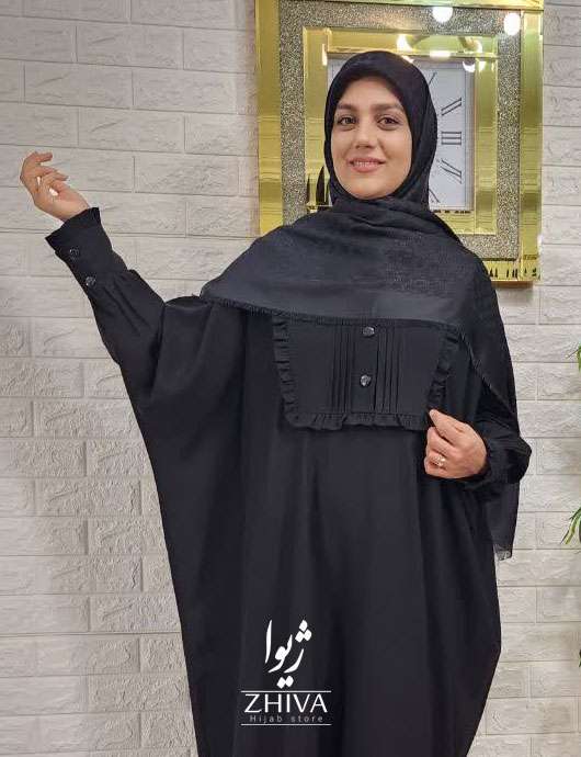 مانتو عبایی  نسترن مشکی