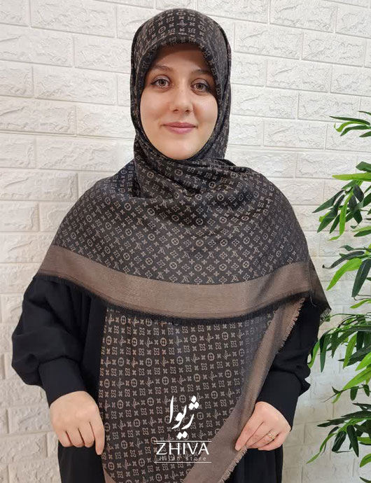 روسری ال وی لمه قهوه ای 1