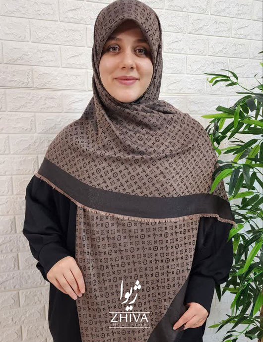 روسری ال وی لمه قهوه ای 2