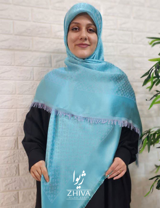 روسری ال وی لمه آبی آسمانی