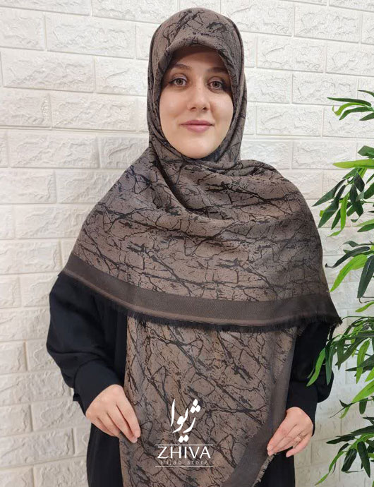 روسری لمه قهوه ای 2