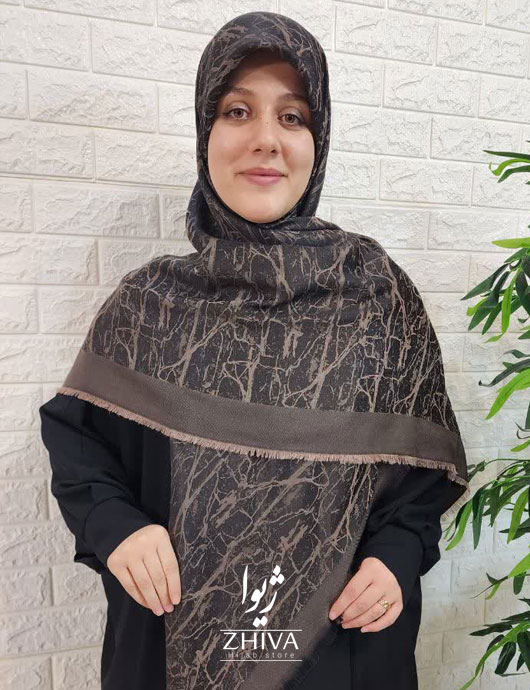 روسری ال وی لمه قهوه ای 3