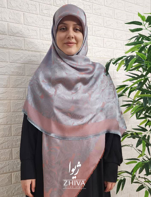 روسری گل رز لمه گلبهی 2
