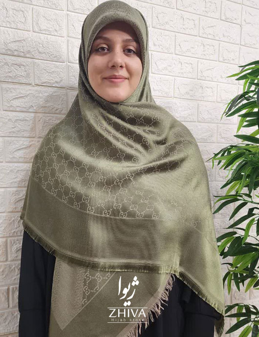 روسری گوچی لمه سبز سدری