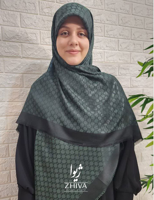 روسری گوچی لمه سبز تيره 2