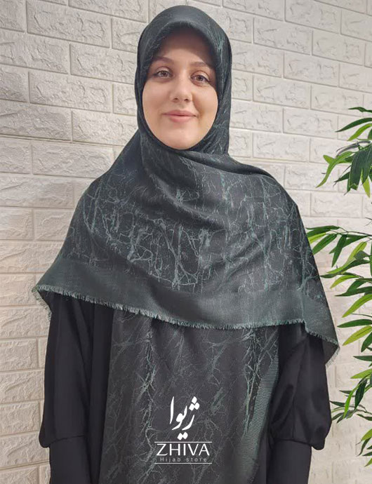 روسری لمه سبز تيره 2