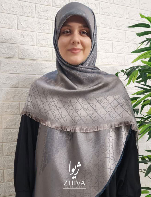 روسری لمه نقره ای 4