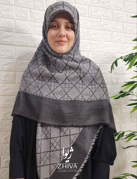 روسری ديور لمه خاكستری 2