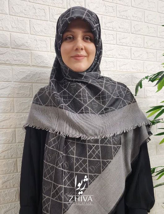 روسری ديور لمه خاكستری 1