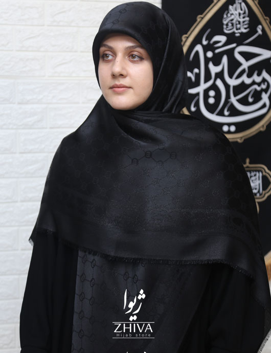 روسری گوچی لمه مشکی 3