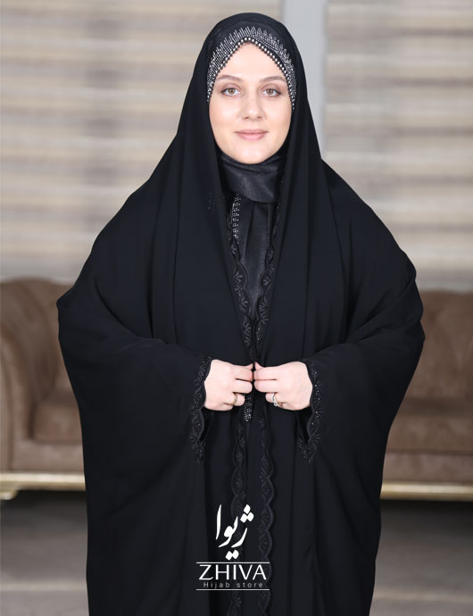 چادر دانشجویی گلدوزی سه برگ