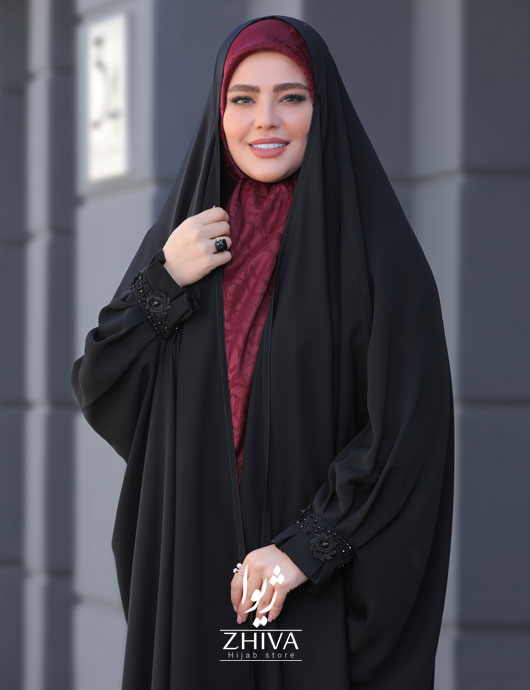 چادر عربی پلیسه جواهردوزی رز 