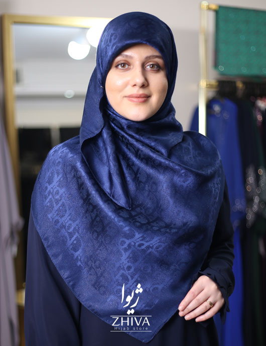 روسری ديور لمه آبی	