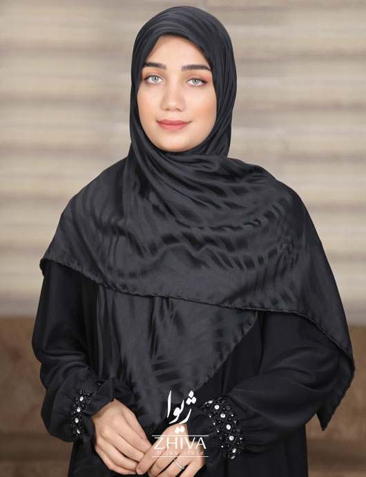 روسری مشكی ابريشم 130
