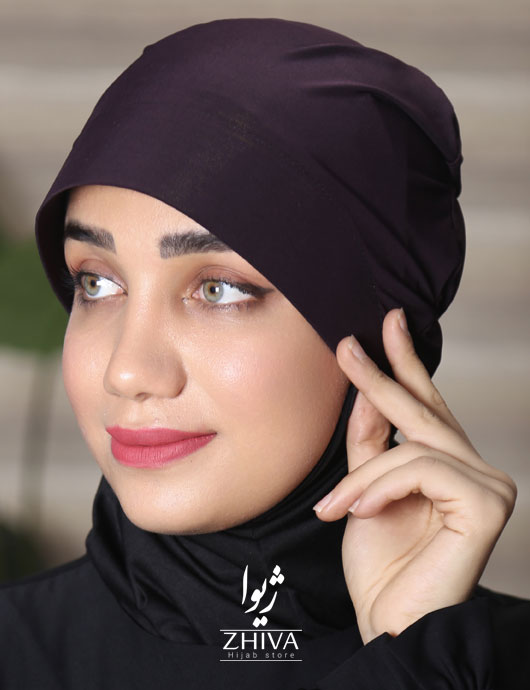 کلاه نقاب حجاب بادمجانی