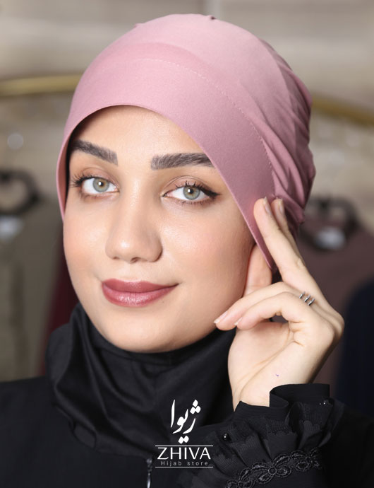 کلاه نقاب حجاب صورتی	2