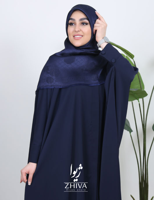 عبا كامل جلوباز سرمه ای 