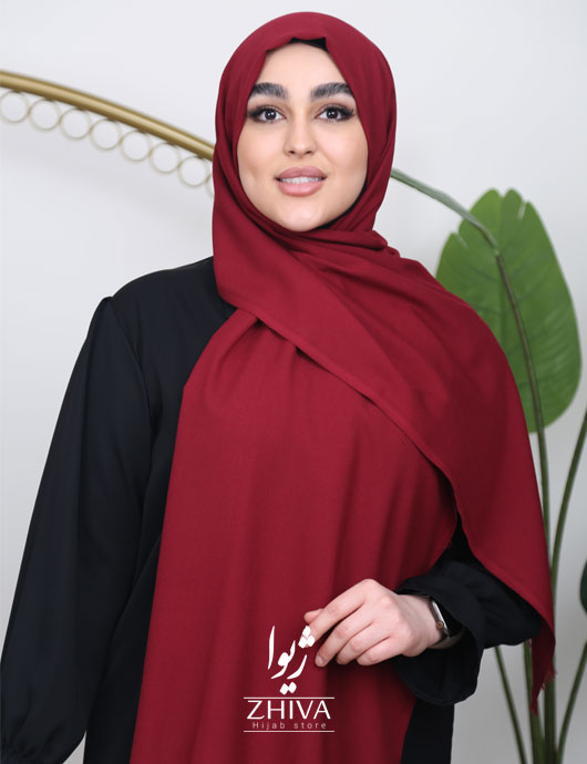 شال نخی زرشكی