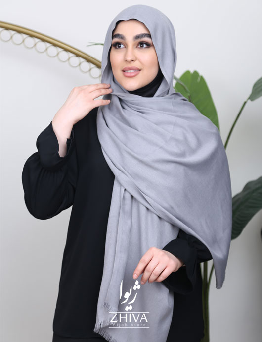 شال نخی نقره ای
