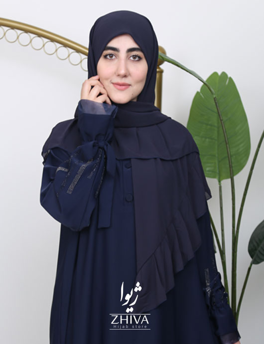 مانتو عبایی باران سرمه ای