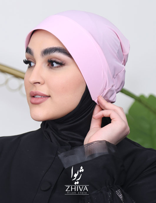 کلاه نقاب حجاب صورتی