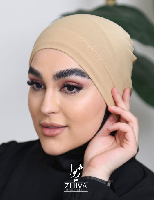 کلاه حجاب بند دار كرمی