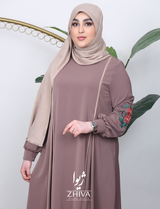 مانتو عبایی ترنم گلدوزی كالباسی	